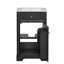 Meuble-lavabo de 20 po avec lavabo, armoire de salle de bain avec porte à fermeture douce, support de rangement et tablette réglable