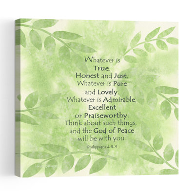 Whatever Is True Abstract Contemporary Landscape Nature Wall Art Print 1 Piece Wrapped Canvas Wall Art