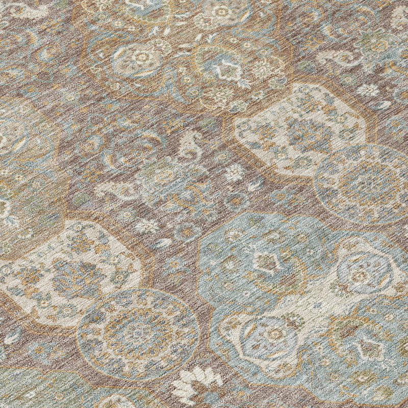 Tapis lavable à la machine intérieur / extérieur ACN2484, Moka, 10 pi x 14 pi