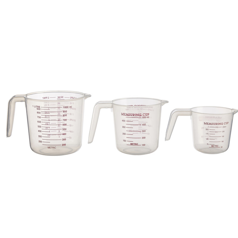 3-Piece Plastic Measuring Jug Set