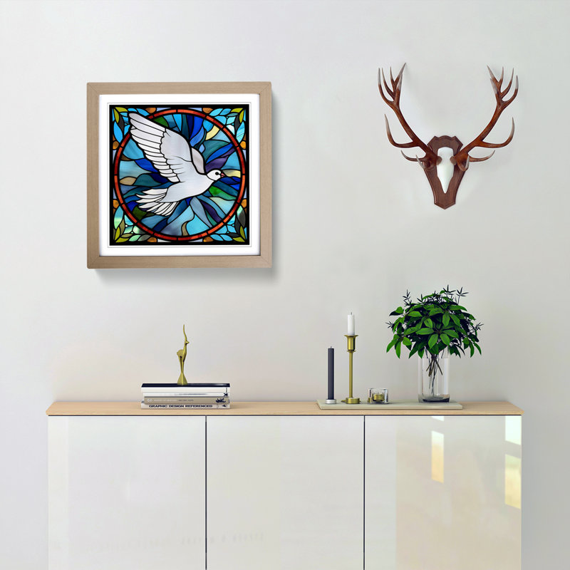 Single Picture Frame Print on Wood, Oak
