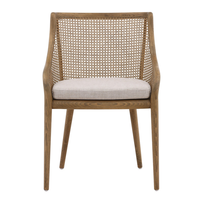 Arcata Ash Upholstered Rattan Dining Chair