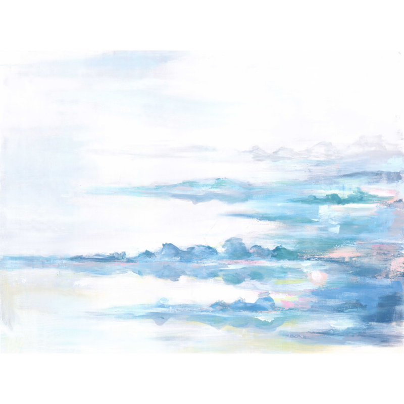 Côte abstraite - peinture sur toile tendue, H 12 po x l 16 po