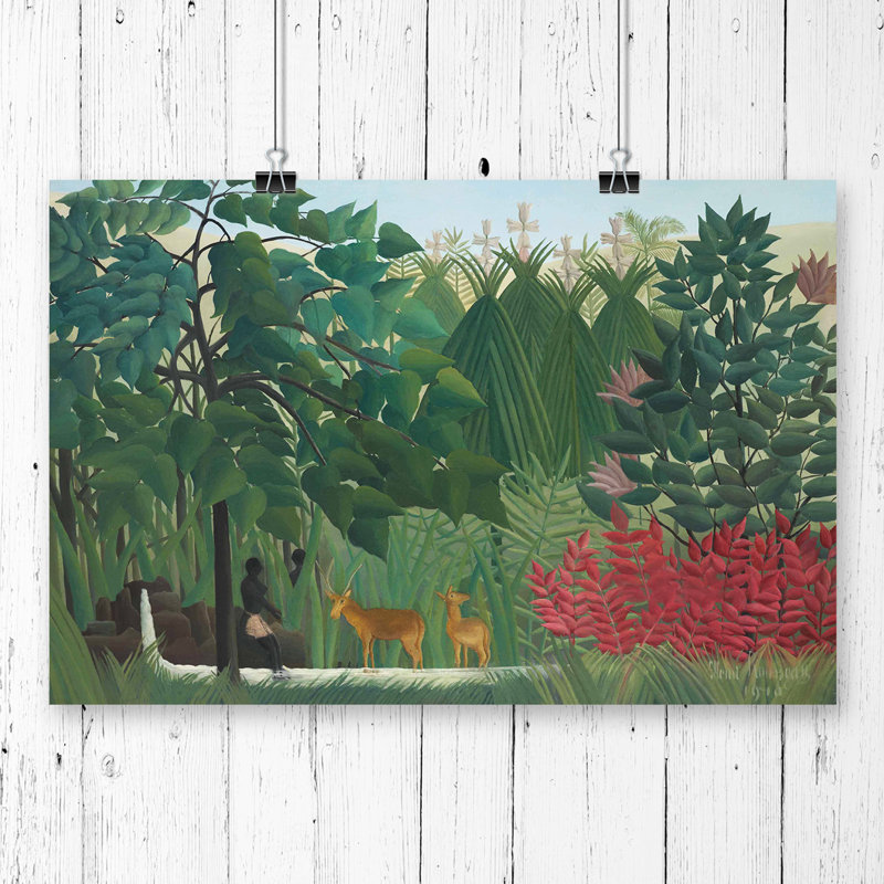 Henri Rousseau Two Deer - Frameless Print, 42cm H x 59.4cm W
