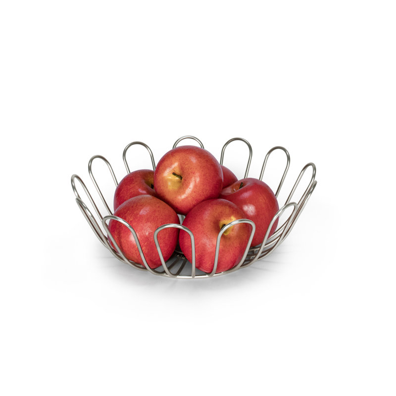 Rebrilliant Metal Fruit Basket, Satin Nickel
