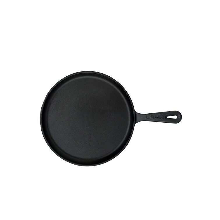 LAVA CAST IRON Lava Enameled Cast Iron Pizza Pan-Crepe and Pancake Pan 8  inch