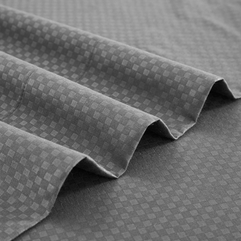  Microfiber Plain Weave / Muslin Sheet Set, Full Sheet Set + 1 Fitted Sheet + 4 Pillowcases, Dark Gray