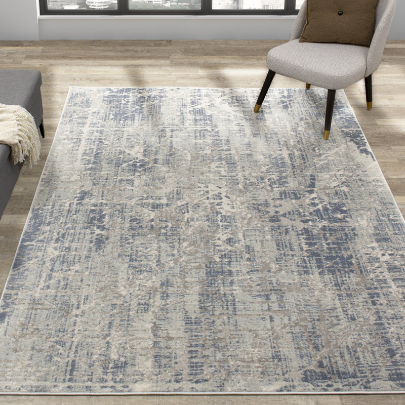 Tapis gris à motif géométrique Mallorca, Rectangle 5 pi 3 po x 7 pi 7 po