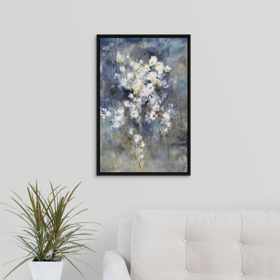 " Floral Nocturne I " by Rikki Drotar Painting Print