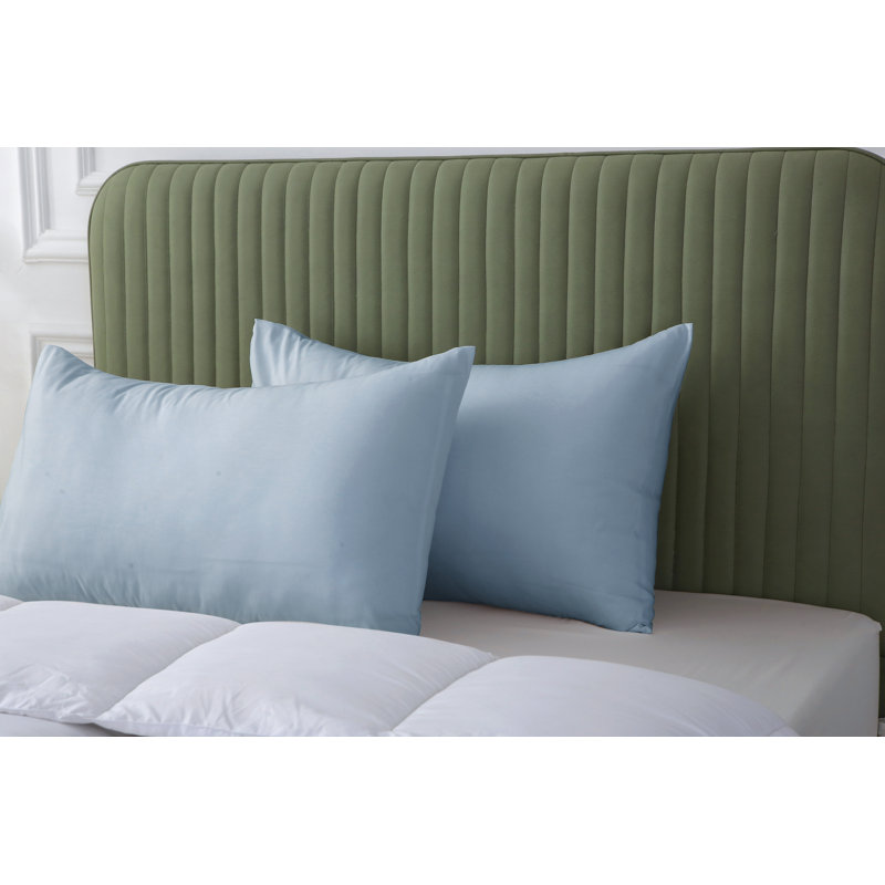 Paire de taies d'oreiller en microfibre Better Style Home, Bleu, Ensemble de taies d'oreiller pour grand lit