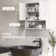 Armoire de salle de bain blanche - avec charme et armoire de rangement réglable, inspirée des tablettes