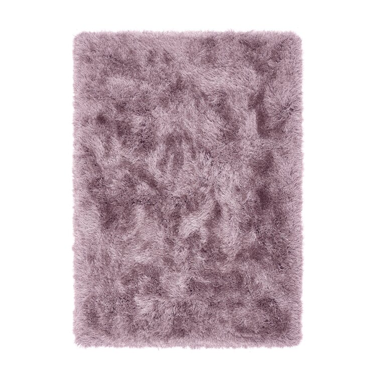 Barksdale Solid Colour Tufted Machine Tufted Lilac Area Rug