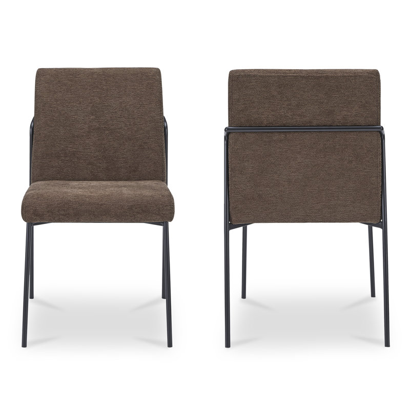 Danny Dining Chair Dark Brown Set of Two, Dark Brown
