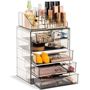 Sorbus 11.25 in. W x 6.25 in. H 1-Cube Cosmetic Organizer in Acrylic