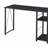 Black 2-layer rectangular writing desk