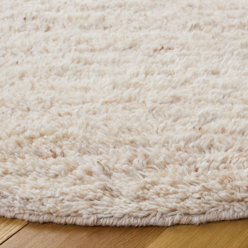 Casablanca Hand Tufted Wool;Cotton Solid Color Rug, Round 6'