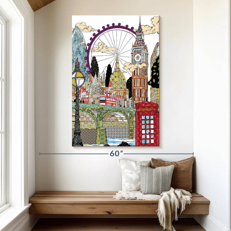 Aime Patchwork London, 51" H x 34" W