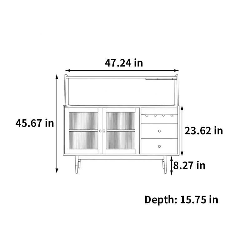 Buffet multifonctionnel avec rangement simple