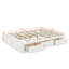 Structure de lit plateforme en bois avec 6 tiroirs-346475391