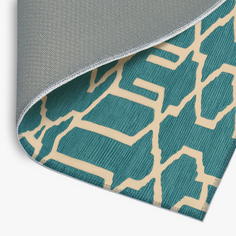 Trellis Blue Indoor and Outdoor Area Rug