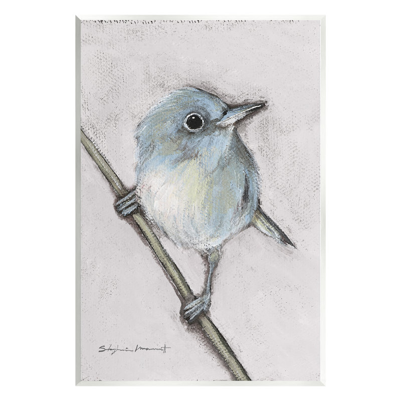 Faune, oiseau perché, art mural par Stephanie Workman Marrott, H 15 po x l 10 po x P 0,5 po, Bois