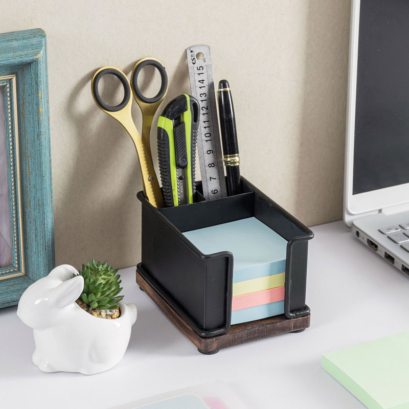 Metal/Wood Desk Organizer