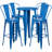 Williamston Round Metal Indoor-Outdoor Bar Table Set with 4 Cafe Stools-24678546-68072891