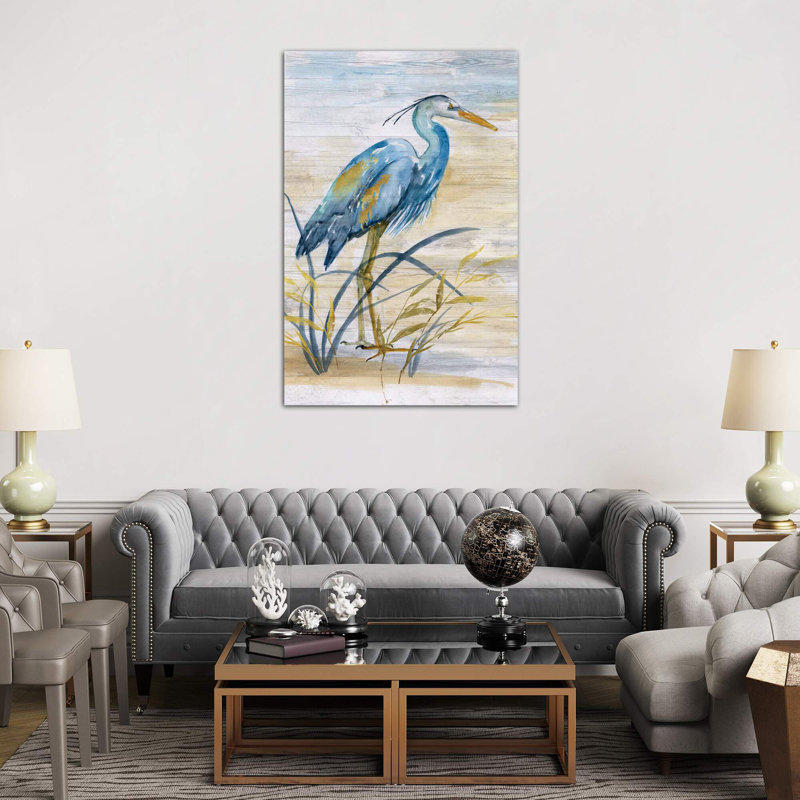 Blue Heron I - Wrapped Canvas Painting, 66.04 cm H x 45.72 cm W x 1.91 cm D