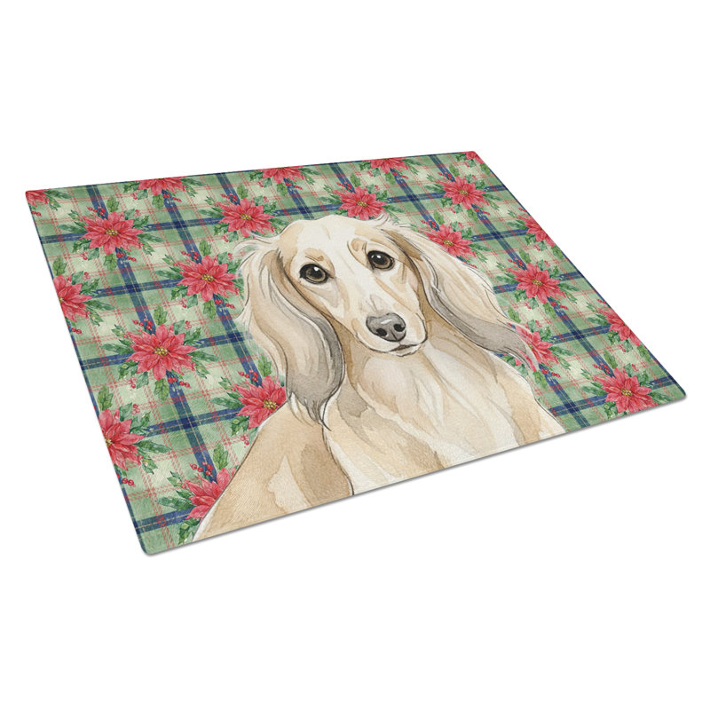 Planche à découper en verre à poils longs de Noël