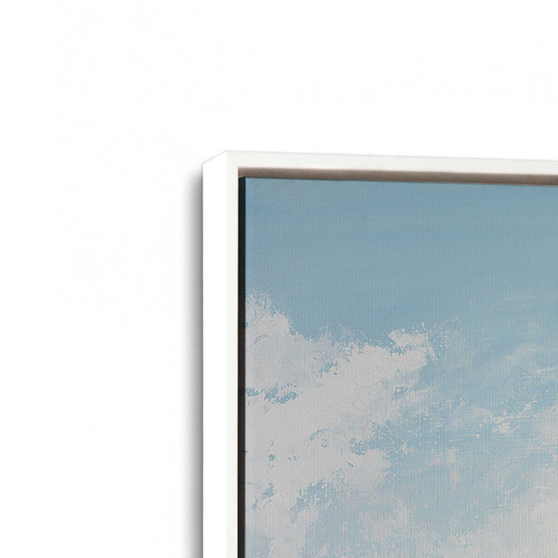 Voiles de bord de mer, Blanc opaque, Impression encadrée sans passe-partout, H 32,75 po x l 48,75 po