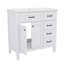 Ensemble de meuble-lavabo élégant 36 po avec tiroirs et armoire de rangement-2107195496
