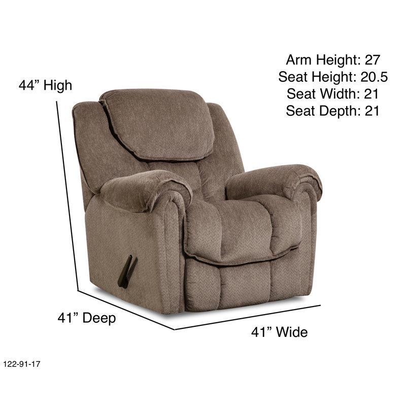 Fauteuil inclinable rembourré Sadonia, Brun clair