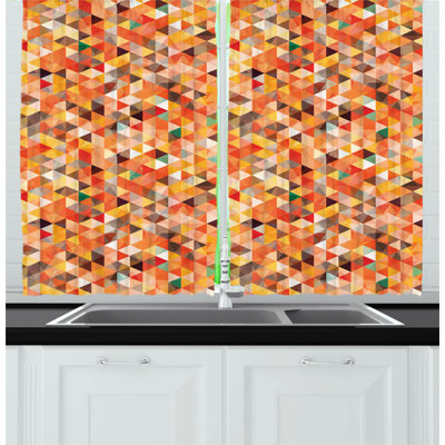 Geometric Pointed Kitchen Curtain