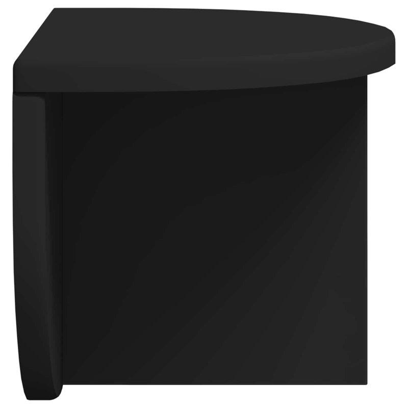 Floating Shelf, Black, 19cm H x 38cm W x 19cm D