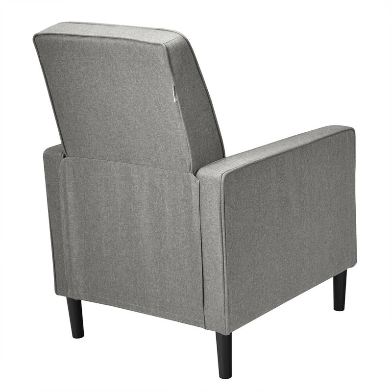 Fauteuil inclinable manuel Alaena, Mélange de lin gris