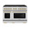 Cuisinière à gaz ZLINE Autograph Edition de 48 po avec 8 brûleurs ZLINE