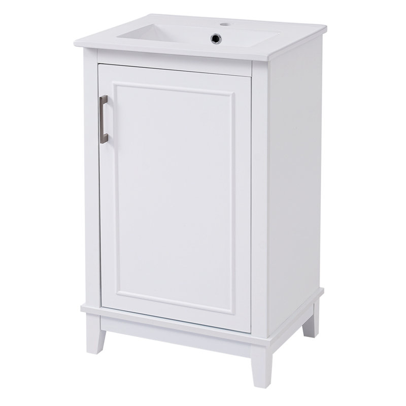 Petit meuble-lavabo moderne 20 pouces, Blanc