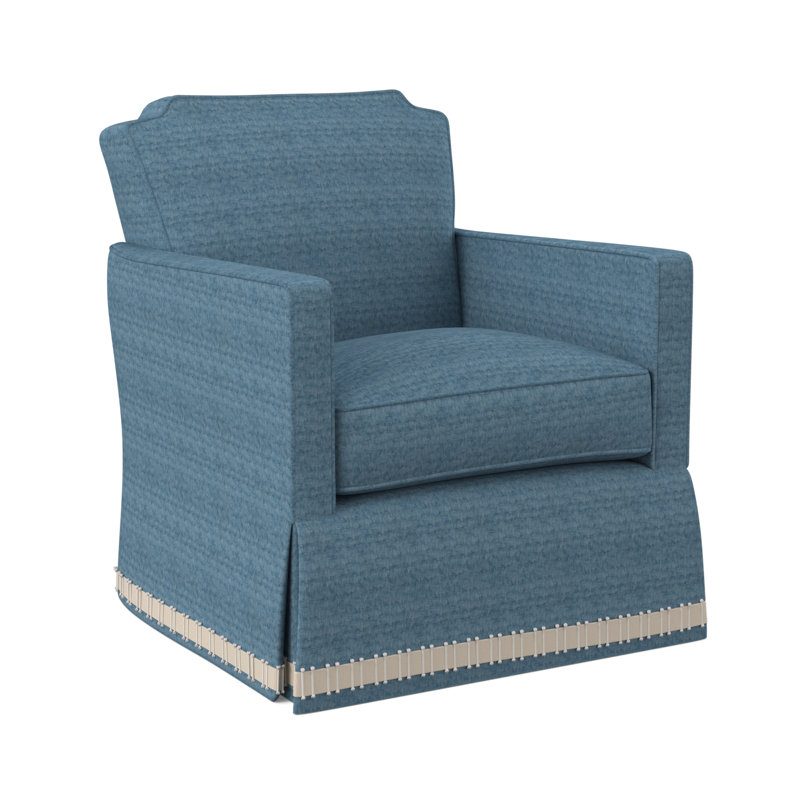Elise Swivel Armchair, Edworth Ocean Viscose
