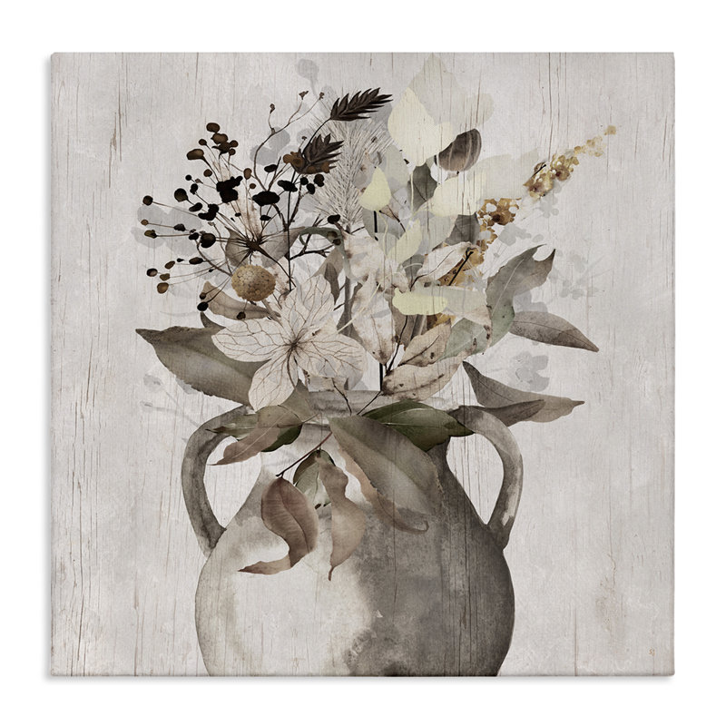 «Rustic Cottage Bouquet», art mural par Val Rhodes, H 30 po x l 30 po