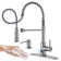 Stainless Steel Single Handle Pull Down Touchless Kitchen Faucet With Soap Dispensor