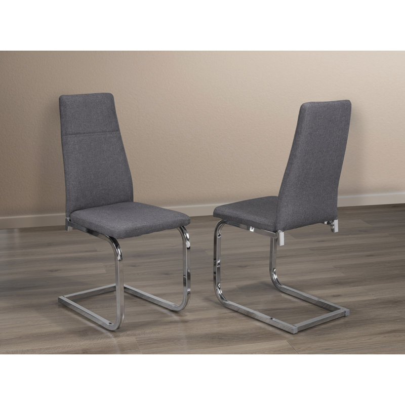 Chaise d'appoint rembourrée grise Ryburn