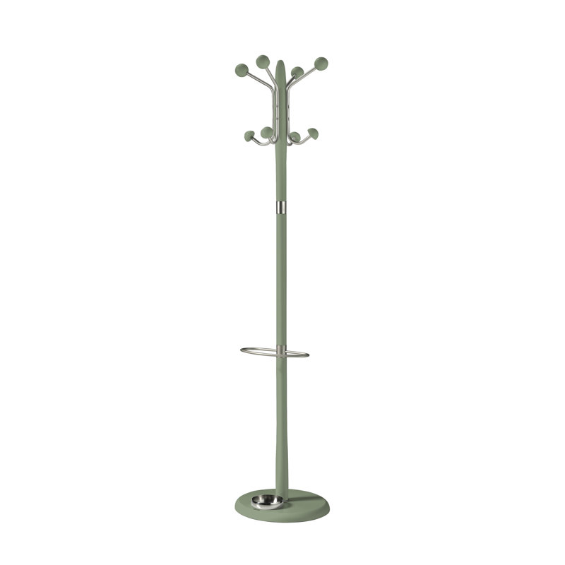 Lettie Freestanding 8 - Hook Coat Rack, Green