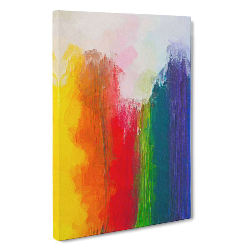 XV1022-4709X Touching The Rainbow Abstract - Print, Wrapped Canvas, 50cm H x 35cm W, No Matte
