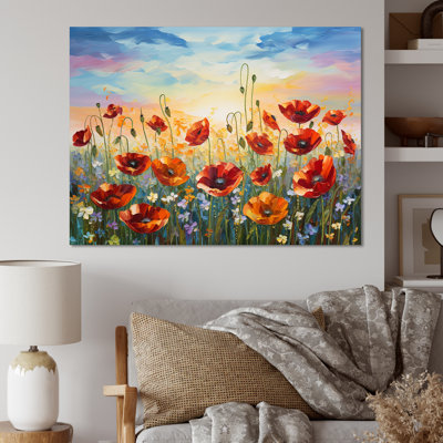 Coquelicots rouges en fleurs - impression