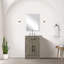 Meuble-lavabo en chêne gris avec plateau en acrylique de 84,4 lb et miroir inclus - Robuste 20 po W Conception de la longévité du comptoir