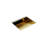 Badeloft 19.7" x 16.5" Stainless Steel Undermount Bathroom Sink in Brushed Gold-120090038