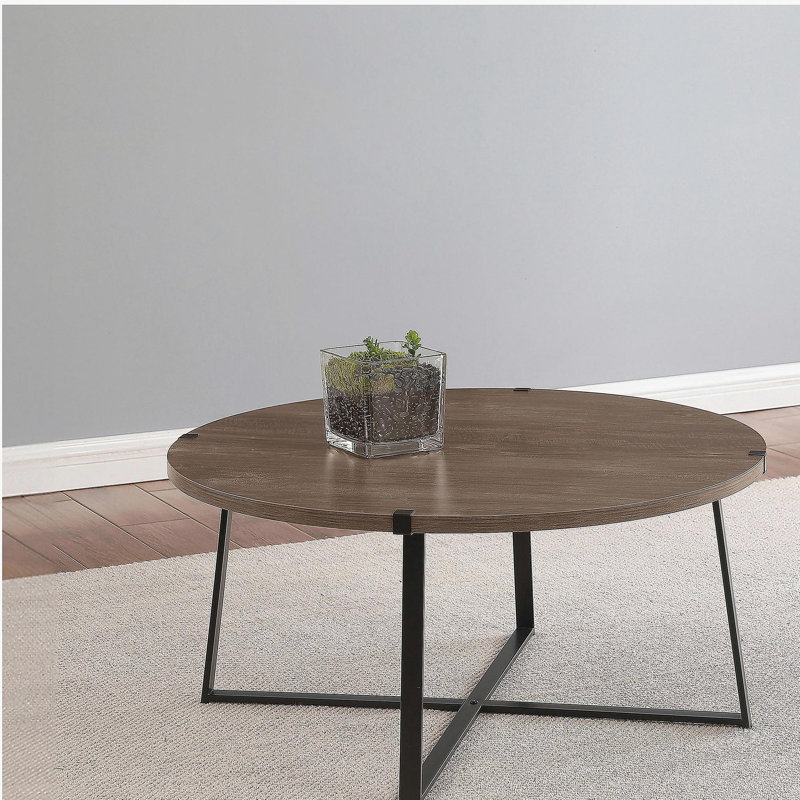 Table basse ronde en bois d'ingénierie Heyer