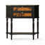 Console en bois massif noir et brun-133963238