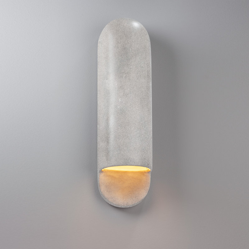 Plafonnier encastré d'extérieur câblé Bharath, Béton, H 10 po x l 5 po x P 4 po