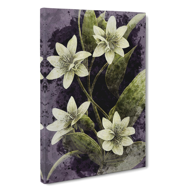 Flowers Water Painting No.1 - Wrapped Canvas, 50cm H x 35cm W x 3cm D